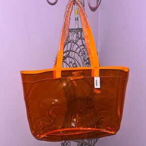 Sale 🎈Clinique Vibrant Orange Transparent Tote